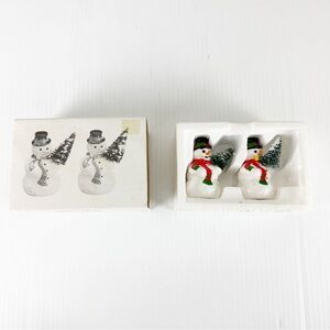 Department 56 Snow Village A Tree For Me Set of 2 Snowmen Holiday Figurines